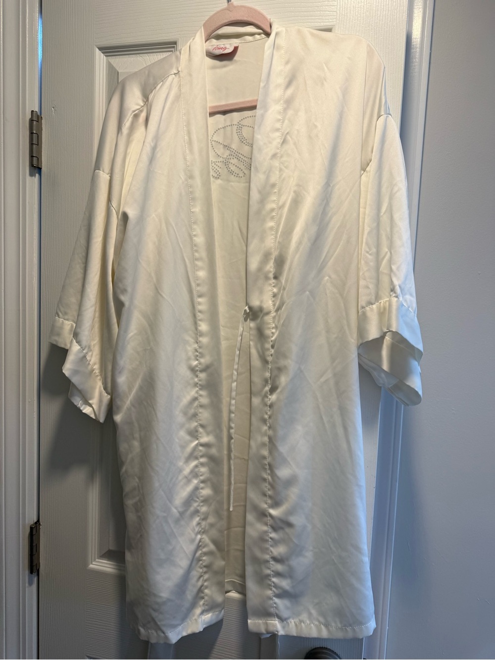 Icing Bride Embellished Satin Robe - Ivory - Picture 3 of 4
